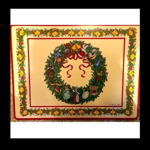 Lot of 4 Vintage Pimpernel 12 Days of Christmas Placemats Marlene Moore box
